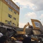 JUSTIÇA: Parte lateral do supermercado Tatico é derrubada, em Ceilândia.