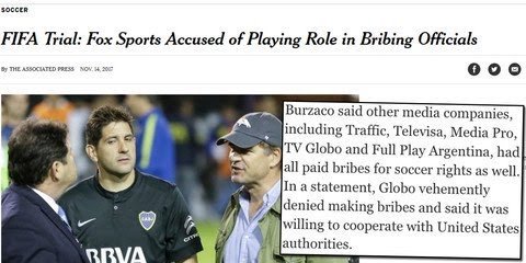 Acusada de propina Globo é destaque no New York Times