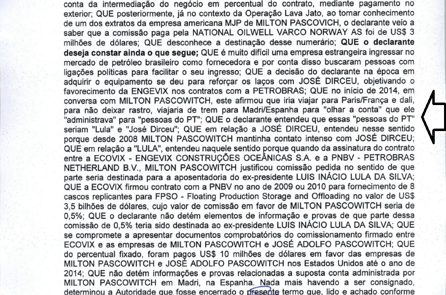 Ex-sócio da Engevix revelou que Milton Pascowitch administraria para “pessoas do PT” uma conta secreta