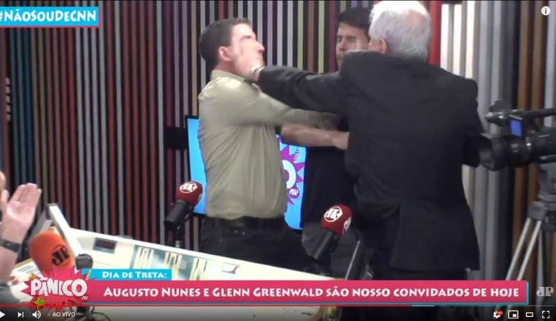 Augusto Nunes agride Glenn Greenwald na Rádio Jovem Pan