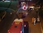 Carro cai de tesourinha na Asa Norte