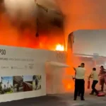 Pavilhão da COP30 pega fogo em Belém; incidente gera correria