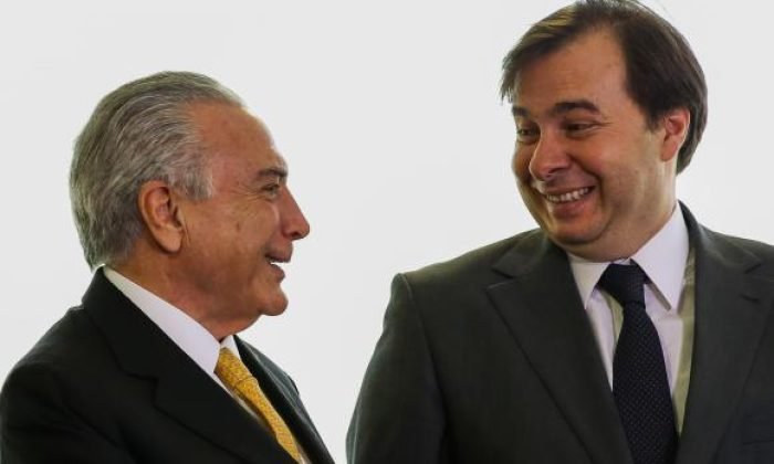 rodrigo maia e temer juntos