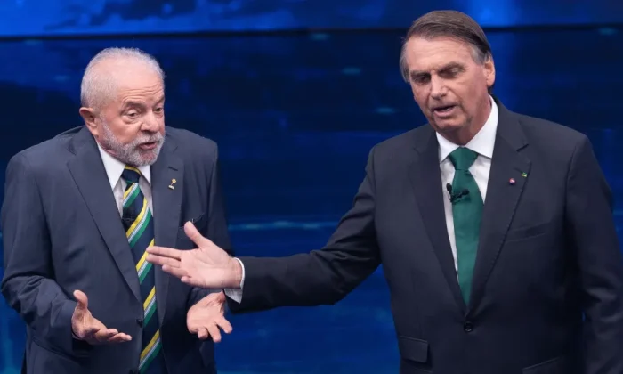 Lula e Bolsonaro participam do debate da Band • Reprodução