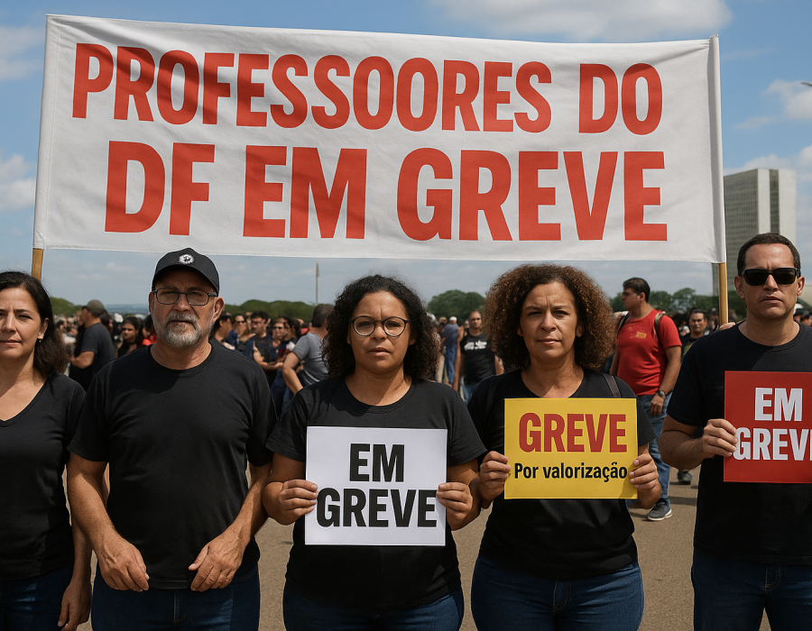 Folha de Brasília - Prfessor em greve