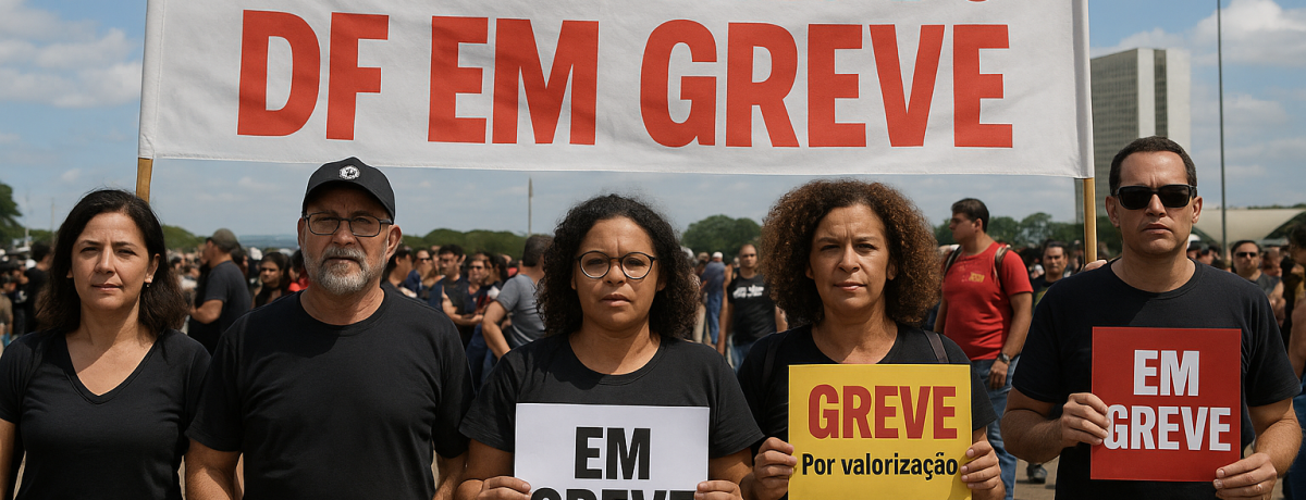 Folha de Brasília - Prfessor em greve