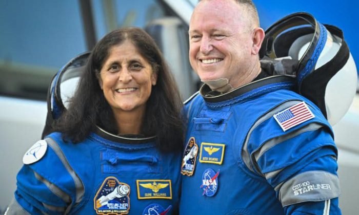 Barry "Butch" Wilmore e Suni Williams estão na Estação Espacial Internacional (ISS).
Miguel J. Rodriguez Carrillo / AFP