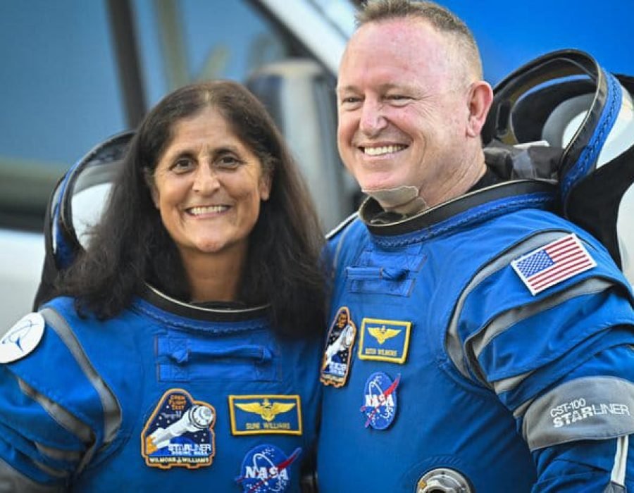 Barry "Butch" Wilmore e Suni Williams estão na Estação Espacial Internacional (ISS).
Miguel J. Rodriguez Carrillo / AFP