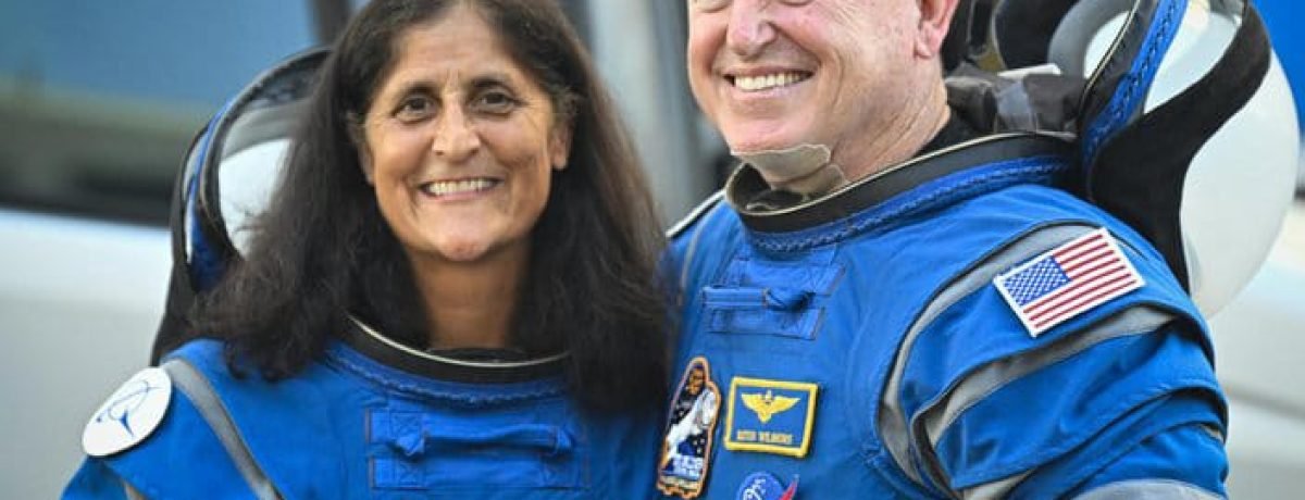 Barry "Butch" Wilmore e Suni Williams estão na Estação Espacial Internacional (ISS).
Miguel J. Rodriguez Carrillo / AFP