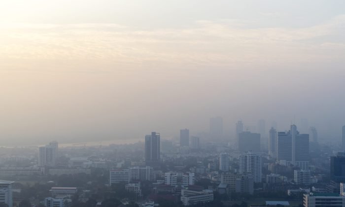 View of metro city buildings cityscape