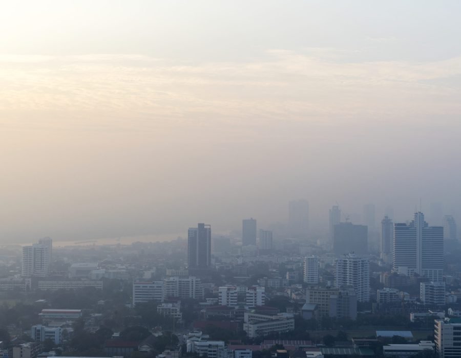 View of metro city buildings cityscape